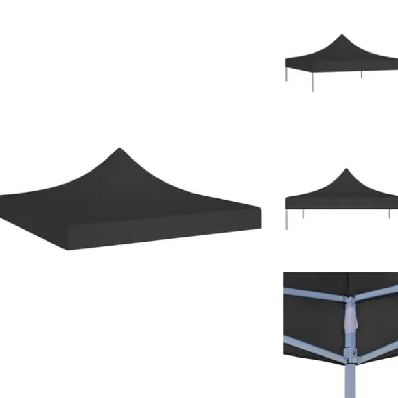 Festtelte & havepavilloner – tage - Living tag til festtelt 3x3 m 270 g/m² sort