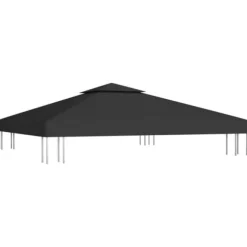 Festtelte & havepavilloner – tage - Living pavillontopdække i 2 lag 3x3 m 310 g/m² sort