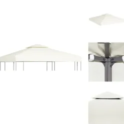 Festtelte & havepavilloner – tage - Living baldakin til pavillon 3x3 m 310 g/m² cremehvid