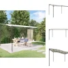 Festtelte & havepavilloner - Living baldakin 4x3 m 180 g/m² stof og stål cremefarvet