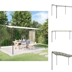 Festtelte & havepavilloner - Living baldakin 4x3 m 180 g/m² stof og stål cremefarvet