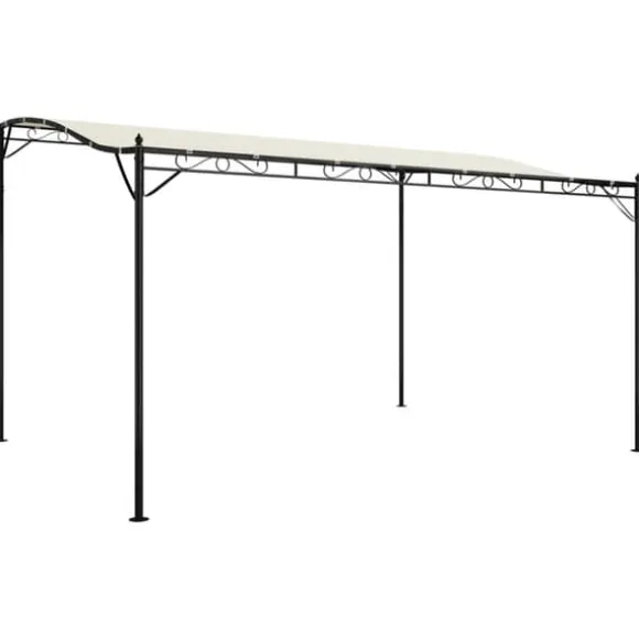 Festtelte & havepavilloner - Living baldakin 4x3 m 180 g/m² stof og stål cremefarvet