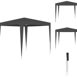 Festtelte & havepavilloner - Living festtelt 2,5x2,5 m 90 g/m² antracitgrå