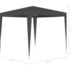 Festtelte & havepavilloner - Living festtelt 2,5x2,5 m 90 g/m² antracitgrå