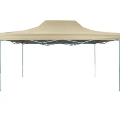 Festtelte & havepavilloner - Living foldbart telt pop-up 3 x 4,5 m cremefarvet