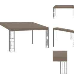 Festtelte & havepavilloner - Living vægmonteret pavillon 4x3 m stof gråbrun