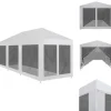 Festtelte & havepavilloner - Living festtelt med 8 sidevægge i trådnet 9 x 3 m