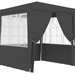 Festtelte & havepavilloner - Living festtelt med sidevægge 2x2 m 90 g/m² antracitgrå