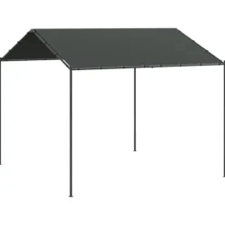 Festtelte & havepavilloner - Living pavillon 4x4 m stål og stof antracitgrå