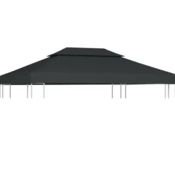 Festtelte & havepavilloner – tage - Living pavillontopdække i 2 lag 310 g/m² 4x3 m antracitgrå