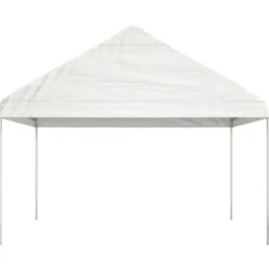 Festtelte & havepavilloner - Living pavillon med tag 13,38x4,08x3,22 m polyethylen hvid