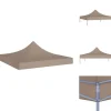 Festtelte & havepavilloner – tage - Living tag til festtelt 3x3 m 270 g/m² gråbrun