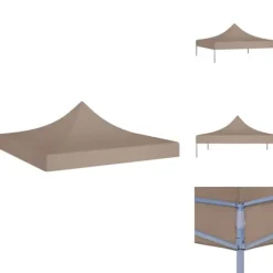 Festtelte & havepavilloner – tage - Living tag til festtelt 3x3 m 270 g/m² gråbrun