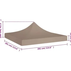 Festtelte & havepavilloner – tage - Living tag til festtelt 3x3 m 270 g/m² gråbrun