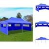 Festtelte & havepavilloner - Living foldbart pop-up-festtelt 3 x 6 m blå