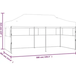 Festtelte & havepavilloner - Living foldbart pop-up-festtelt 3 x 6 m blå