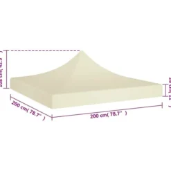 Festtelte & havepavilloner – tage - Living tag til festtelt 2x2 m 270 g/m² cremefarvet