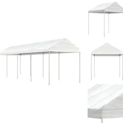Festtelte & havepavilloner - Living pavillon med tag 8,92x2,28x2,69 m polyethylen hvid