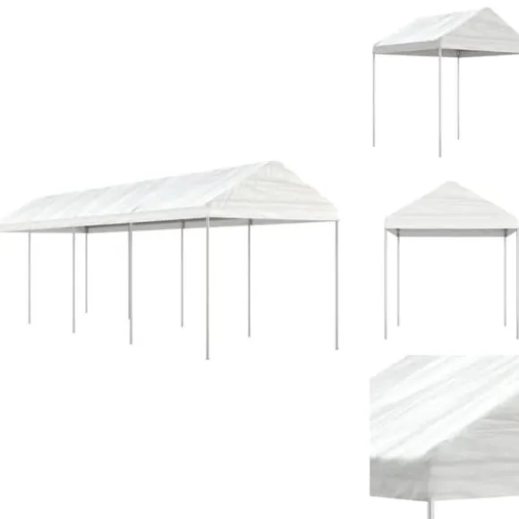 Festtelte & havepavilloner - Living pavillon med tag 8,92x2,28x2,69 m polyethylen hvid
