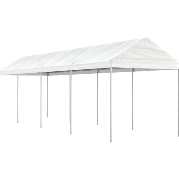 Festtelte & havepavilloner - Living pavillon med tag 8,92x2,28x2,69 m polyethylen hvid