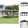 Festtelte & havepavilloner - Living foldbart festtelt med sidevægge 3x6 m antracitgrå