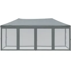 Festtelte & havepavilloner - Living foldbart festtelt med sidevægge 3x6 m antracitgrå