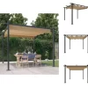 Festtelte & havepavilloner - Living havepavillon med sammenrulleligt tag 3x3 m gråbrun