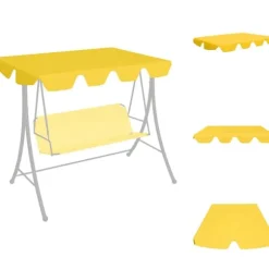 Festtelte & havepavilloner – tage - Living baldakin til havegynge 150/130x105/70 cm gul