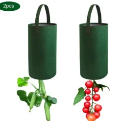 Filt Hængende Tomat Dyrkningspose Omvendt Tomatplanter Multifunktionelle Jordbær Grøntsags Blomst Plante Dyrkningsposer