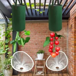 Filt Hængende Tomat Dyrkningspose Omvendt Tomatplanter Multifunktionelle Jordbær Grøntsags Blomst Plante Dyrkningsposer