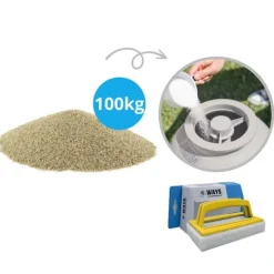Filtersand til sandfilterpumpe - Comfortpool - Indhold 100 kg (4 x 25 kg) & WAYS skrubbebørste