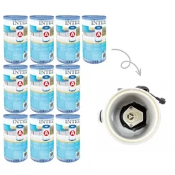 Filtre Type A - Intex - 10 styk - Velegnet til filterpumpe 28604GS/28638GS/28636GS & WAYS skrubbebørste