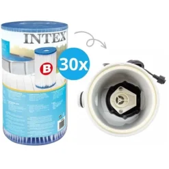 Filtre Type B - Intex - 30 styk - Velegnet til filterpumpe 28634GS & WAYS skrubbebørste