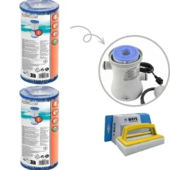 Filtre Type II - Bestway - Velegnet til filterpumpe 58383 - 2 stk & WAYS skrubbebørste