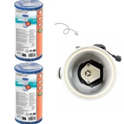 Filtre Type II - Bestway - Velegnet til filterpumpe 58383 - 2 stk & WAYS skrubbebørste