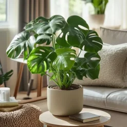 Fingerphilodendron - Sæt med 2 - Monstera deliciosa - Højde 50-60cm - ⌀17cm