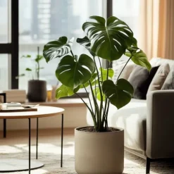 Fingerphilodendron - Sæt med 2 - Monstera deliciosa - Højde 50-60cm - ⌀17cm