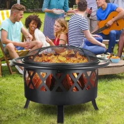 Fire Bowl, 81 cm Diameter, Funkbeskyttende Grillrist