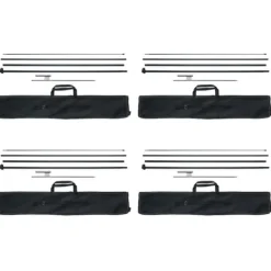 Fjerflagstang Kit 4 Pakker Swooper Flagstang 16,3 Fod med Jordpæle, Holdbar og Letvægts Design