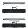 Fjerflagstang Kit 2 Pakker Swooper 16,3 Fod med Jordpæle, Holdbar og Let at Montere
