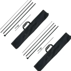 Fjerflagstang Kit 2 Pakker Swooper 16,3 Fod med Jordpæle, Holdbar og Let at Montere