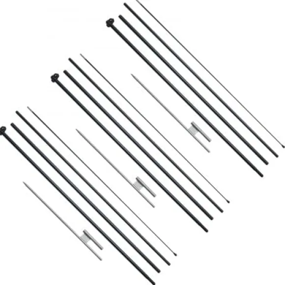 Fjerflagstangssæt, 3 pakker, 440x58,5 cm, udendørs, aluminiumlegering