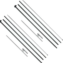 Fjerflagstangssæt, 2 pakker, 440x58,5 cm, udendørs, aluminium