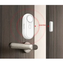 Fjernbetjening Vibration & Dør Sensor Alarm - Inkluderet Batteri, Kompatibel med Alle Døre og Vinduer