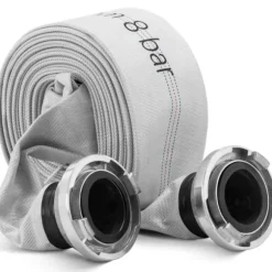 Flad brandmandswebslange til vand med storz-stik 3'' 76 mm 8-24 bar 20 m