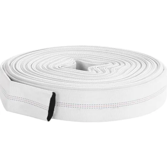 Flad PVC brandslange 30 m 1" - Højtryksvandslange | Farve: Gul | Størrelse: 30 m