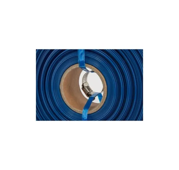 Flad slange AQUA - FLAT PE / EVA i sæt med slangeklemme W.P.1 - 1 1/4"- 30m