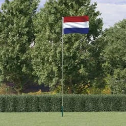 Flag & vimpler - Living Holland flag og flagstang 5,55 m aluminium