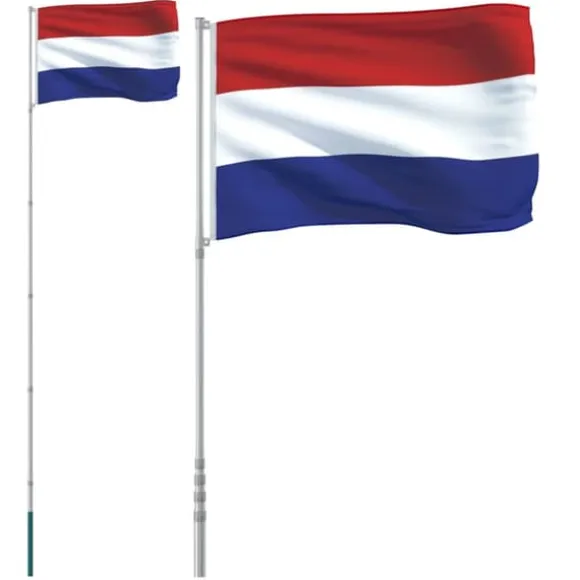 Flag & vimpler - Living Holland flag og flagstang 5,55 m aluminium