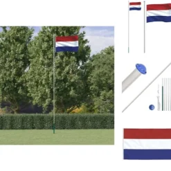 Flag & vimpler - Living Holland flag og flagstang 6,23 m aluminium